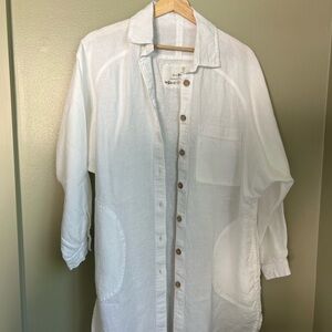 Not Perfect Linen Livorno 2 Oversized Button Up